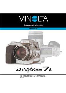 Minolta Dimage 7 i manual. Camera Instructions.